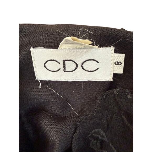 Vtg CDC Black Sheer 8 Dress Whimsigoth Dark Fairy Grunge Y2K Moody Dramatic - Picture 7 of 10